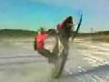Cool Snowmobile Wheelie Stunt